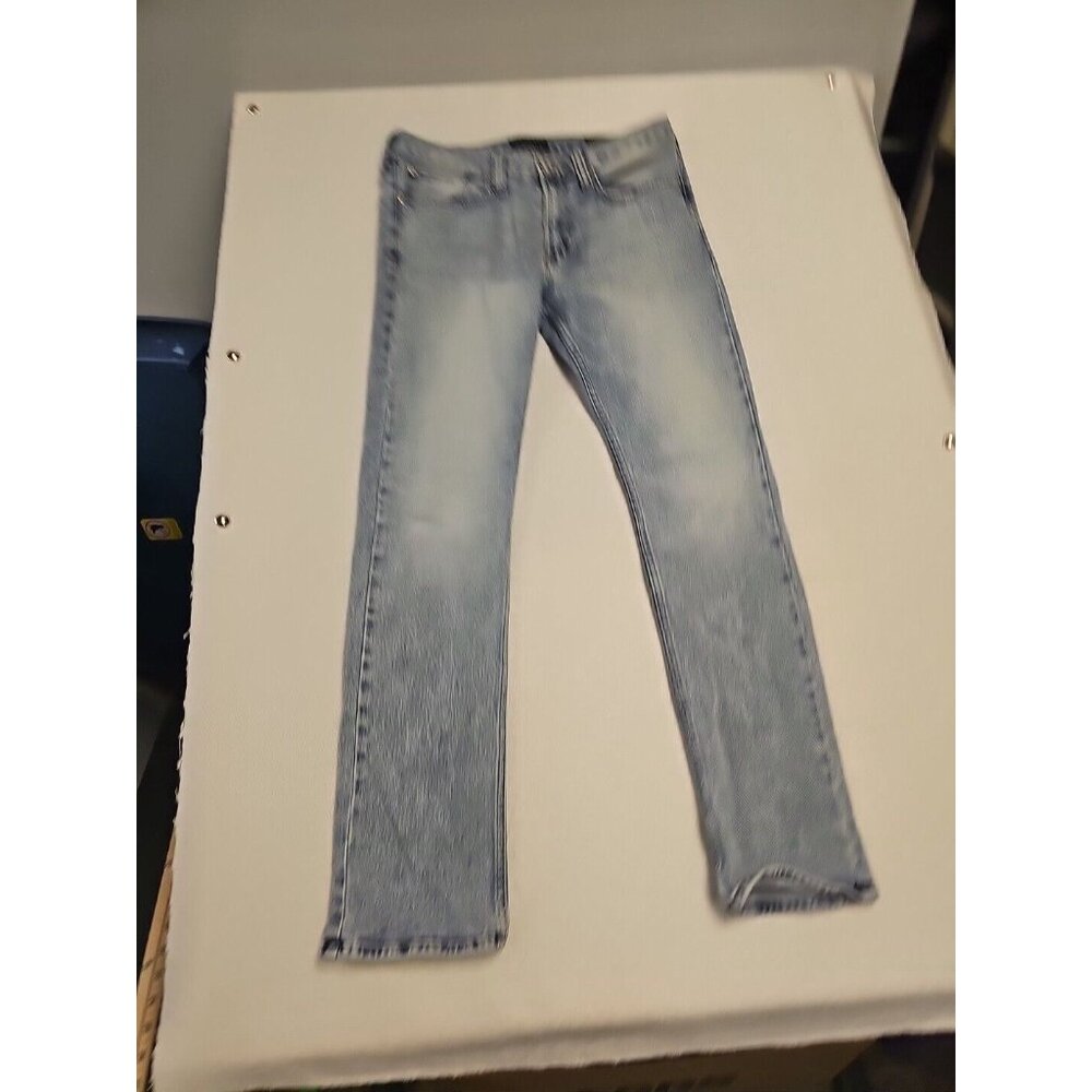 32x32 Slim Bullhead Jeans Men Slim Blue Denim Pants Casual Work‎ Wear
